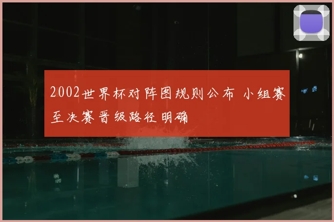 2002世界杯对阵图规则公布 小组赛至决赛晋级路径明确